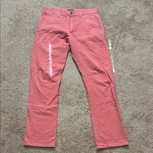 RVCA Men's Stay RVCA Chino Pants Men’s Size 30 - Color: Brick